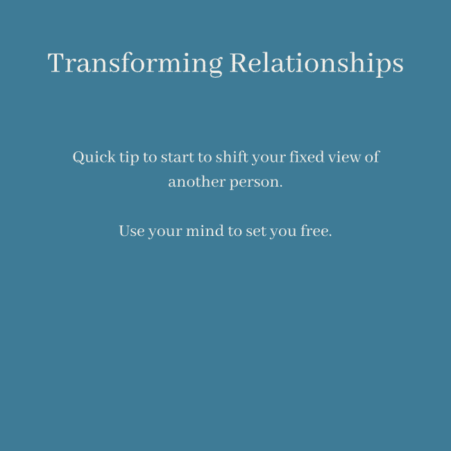 Transforming relationships