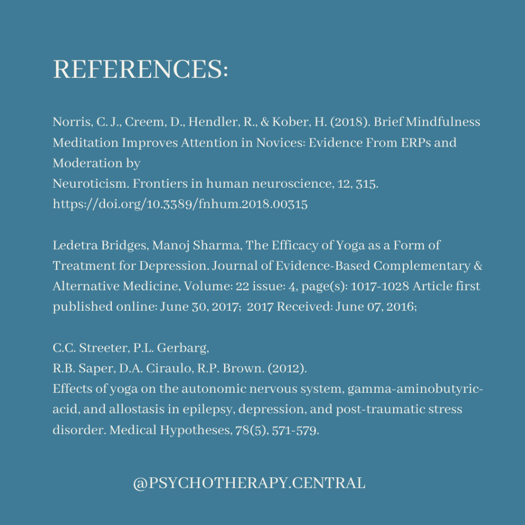 references for yoga meditation practices