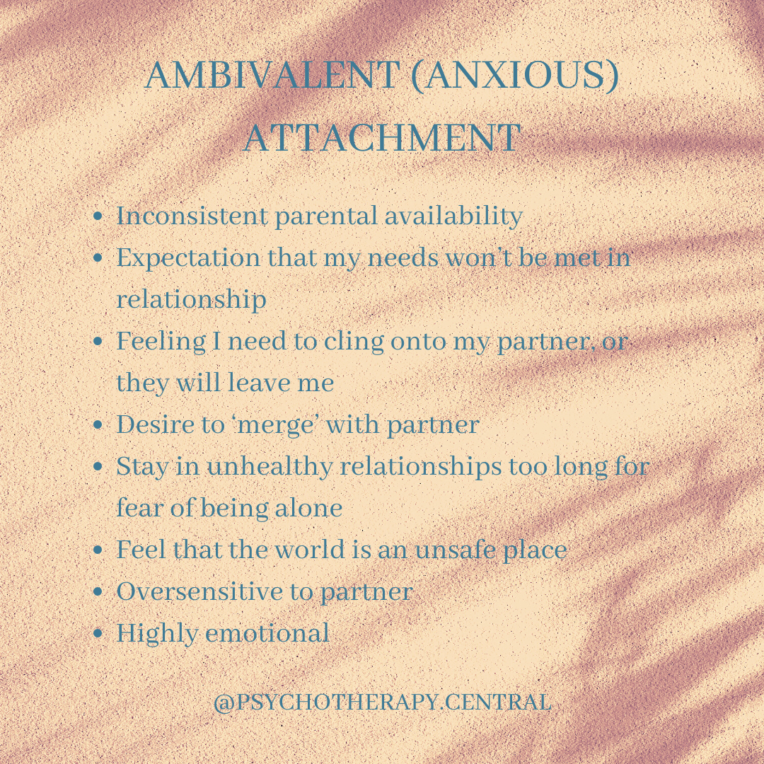 Ambivalent (Anxious) Attachment