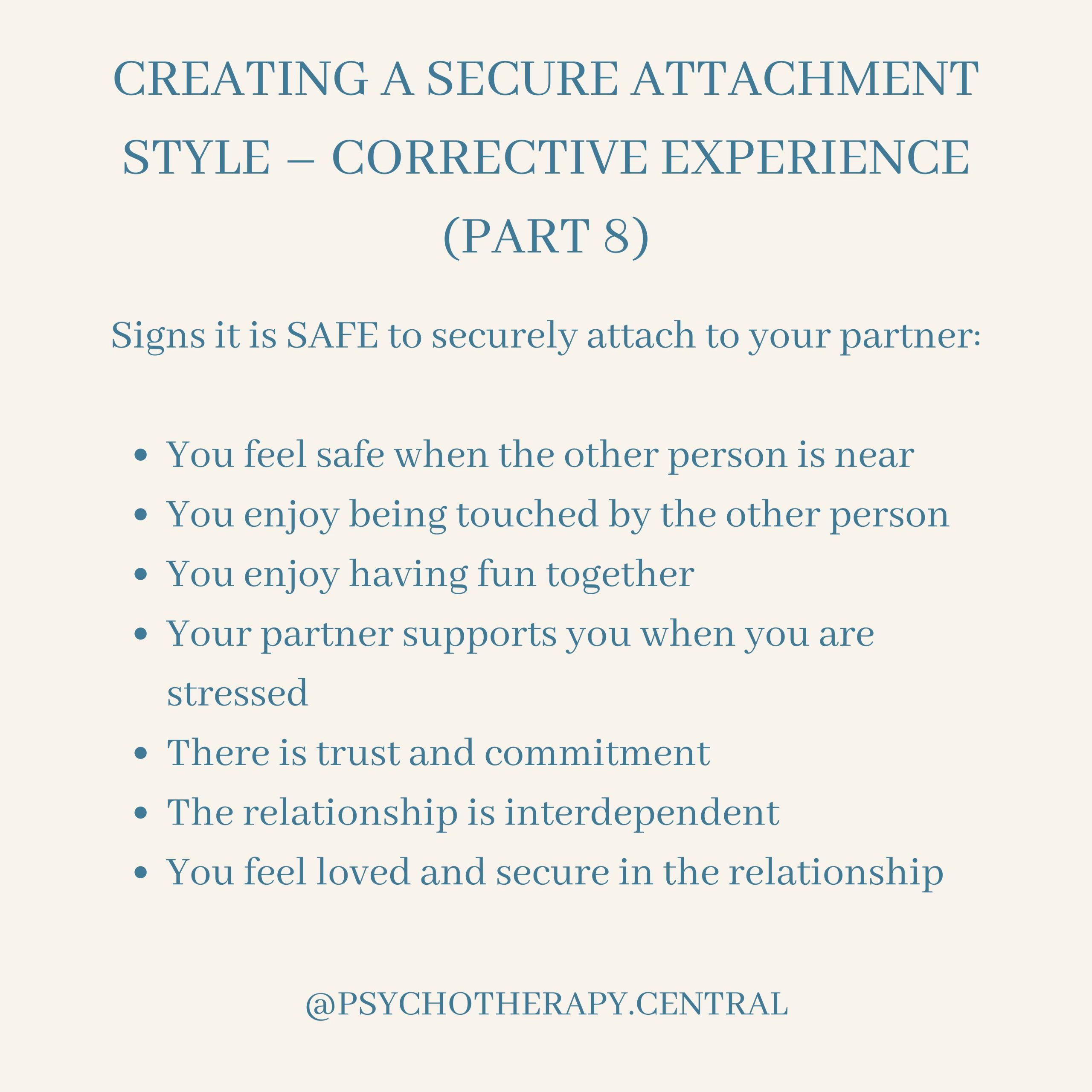 Creating a Secure Attachment Style – Corrective Experience (Part 8 ...
