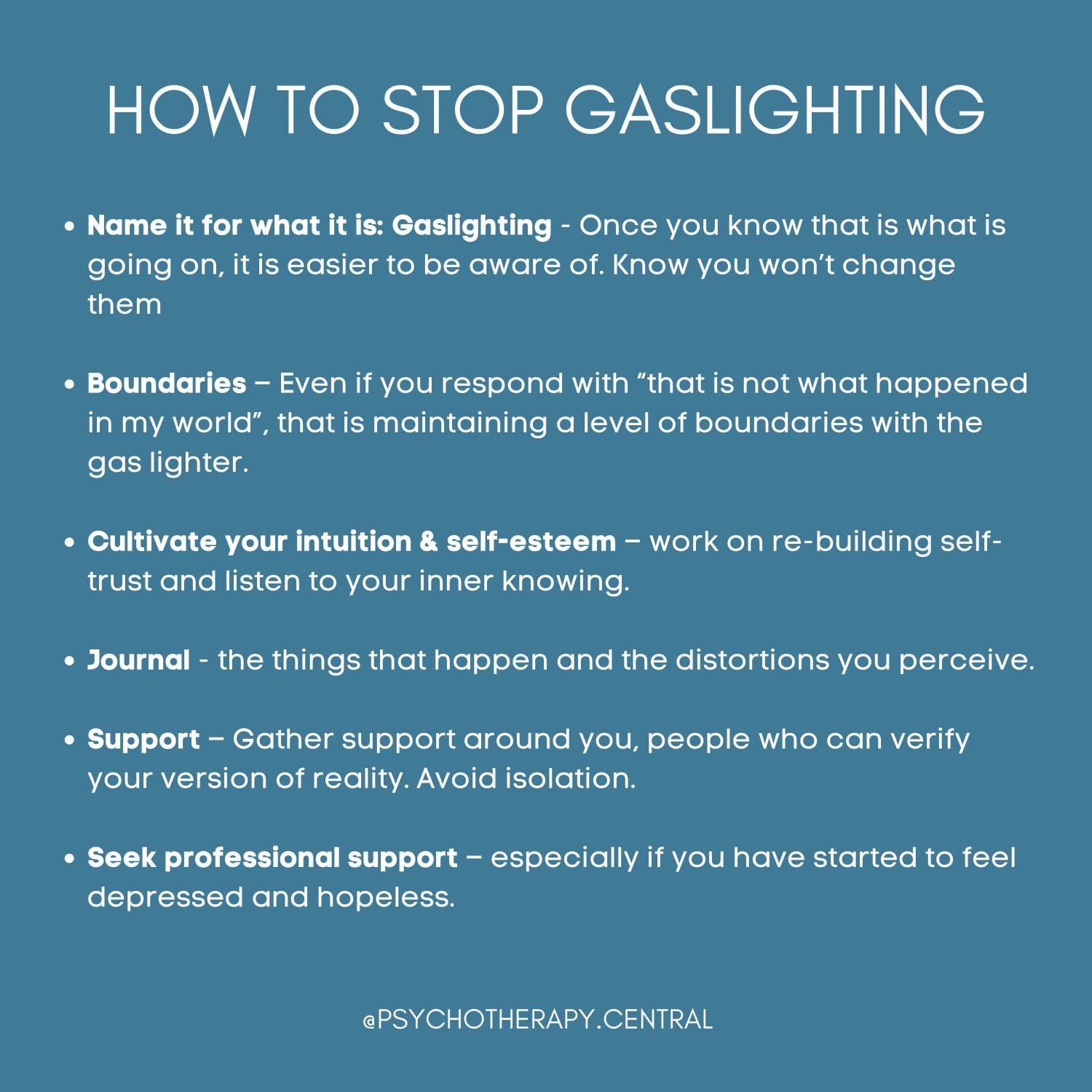 How to Stop Gaslighting