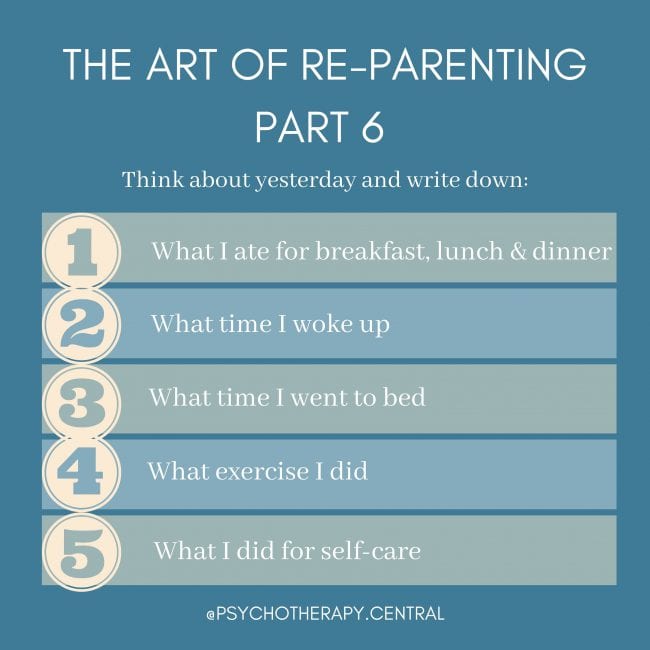 THE ART OF RE-PARENTING PART 6 SELF-CARE