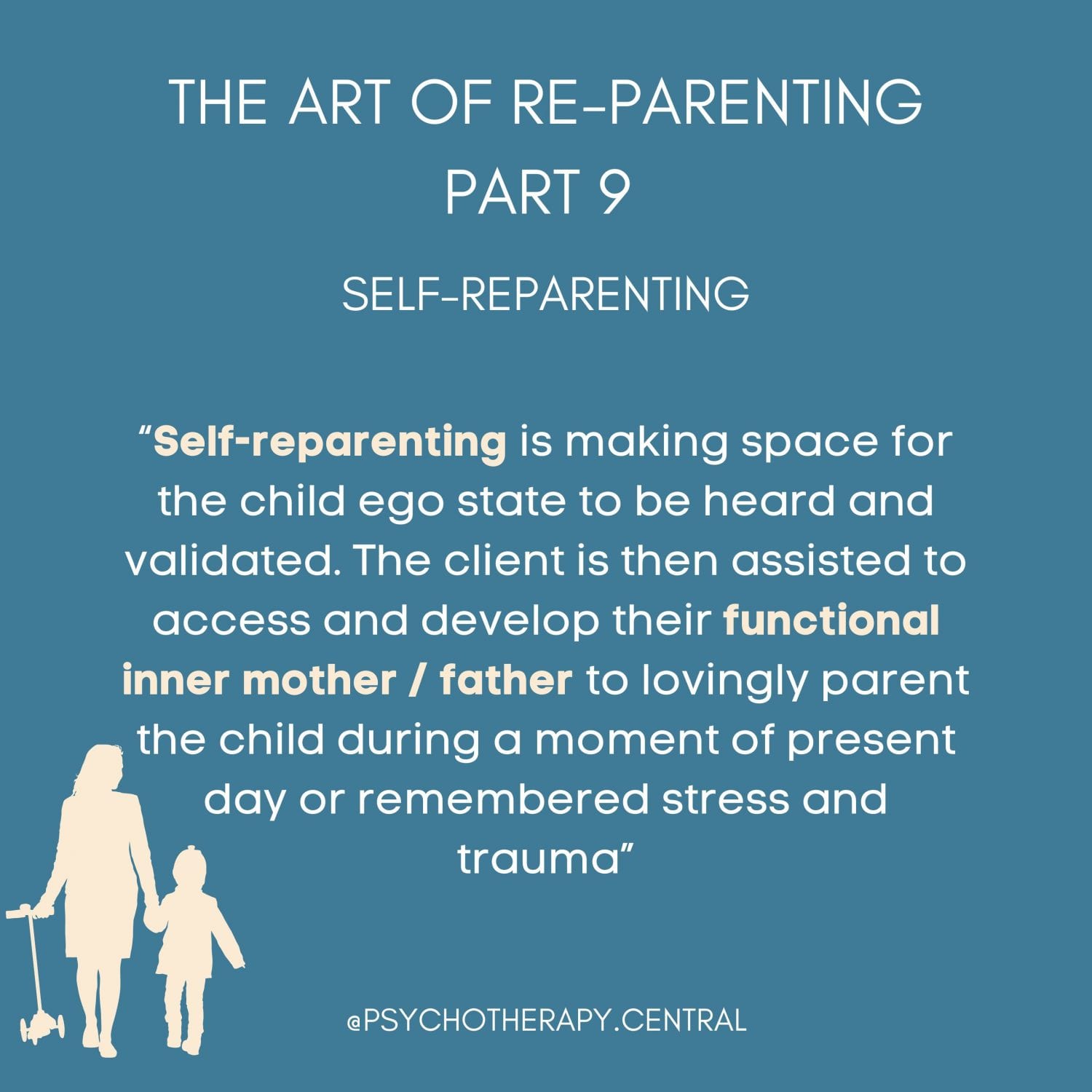 THE ART OF RE-PARENTING PART 9 SELF-REPARENTING