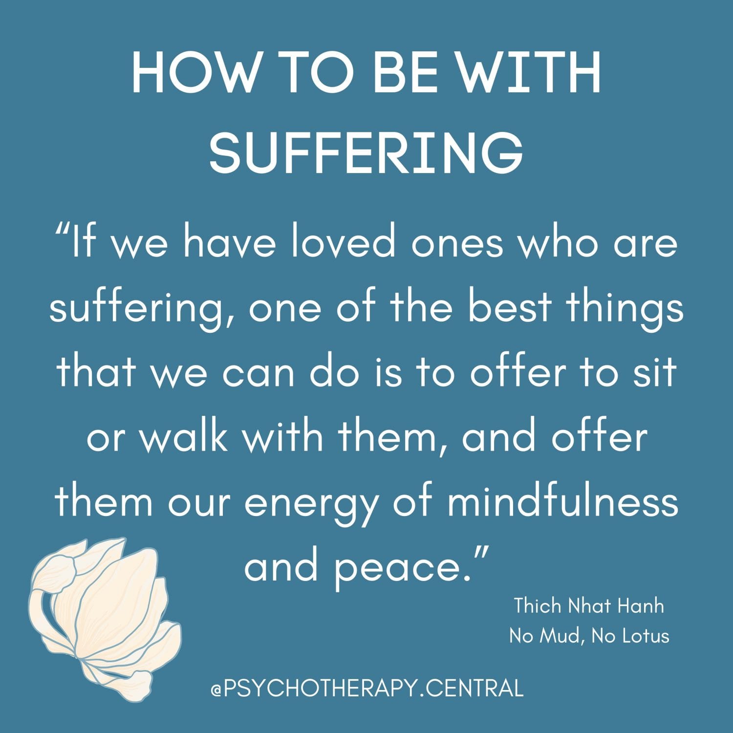 how to be with suffering
