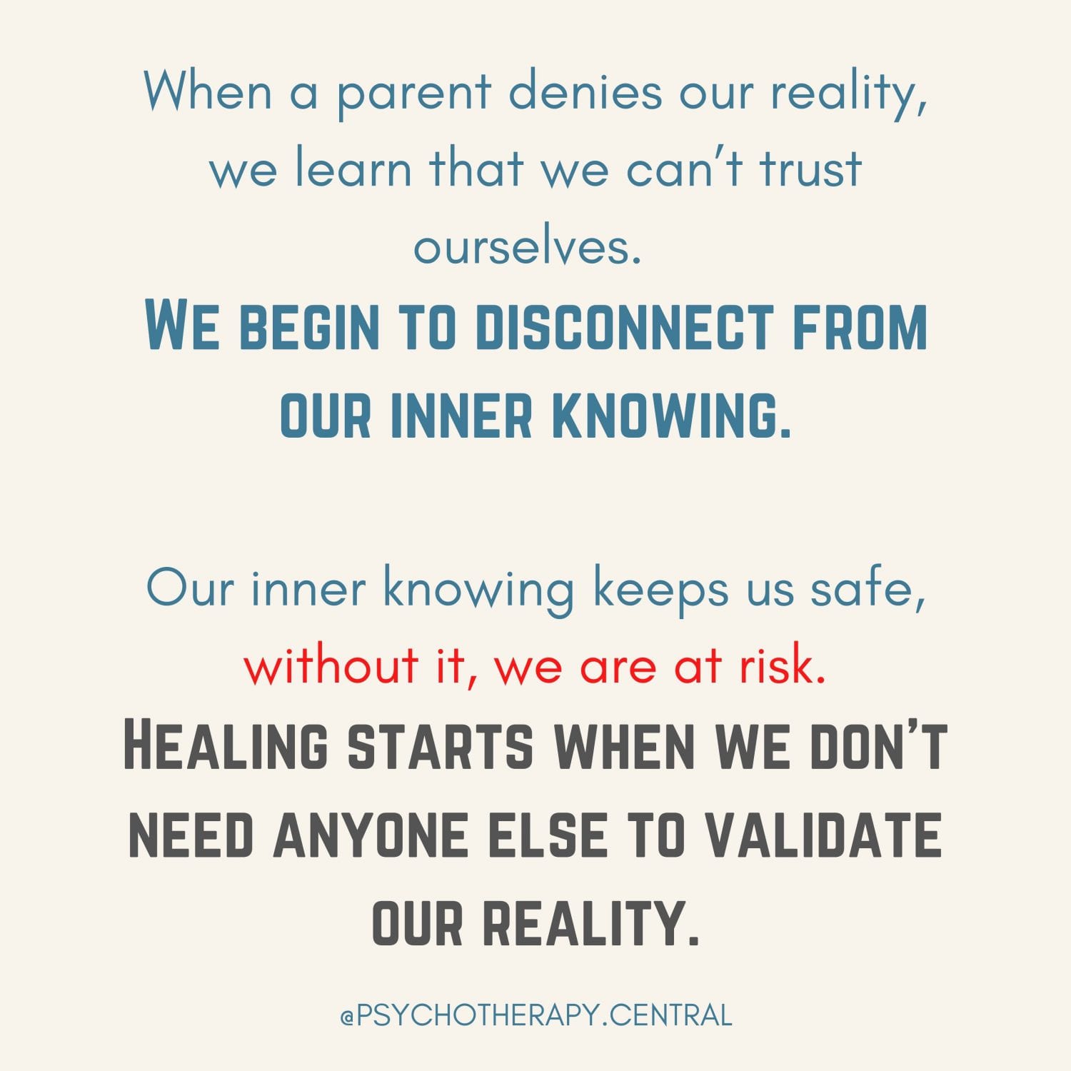 The Power of Self Validation