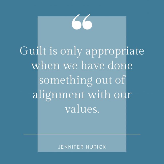 when is guilt appropriate