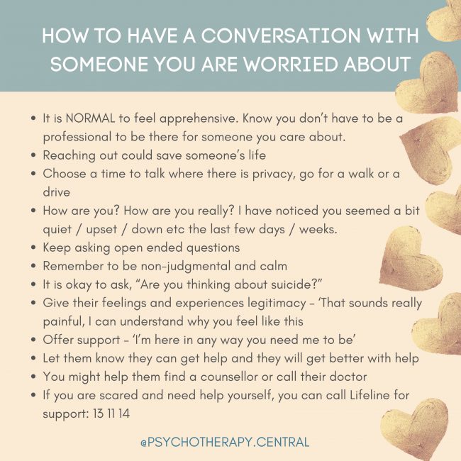 how to talk to someone you are worried about