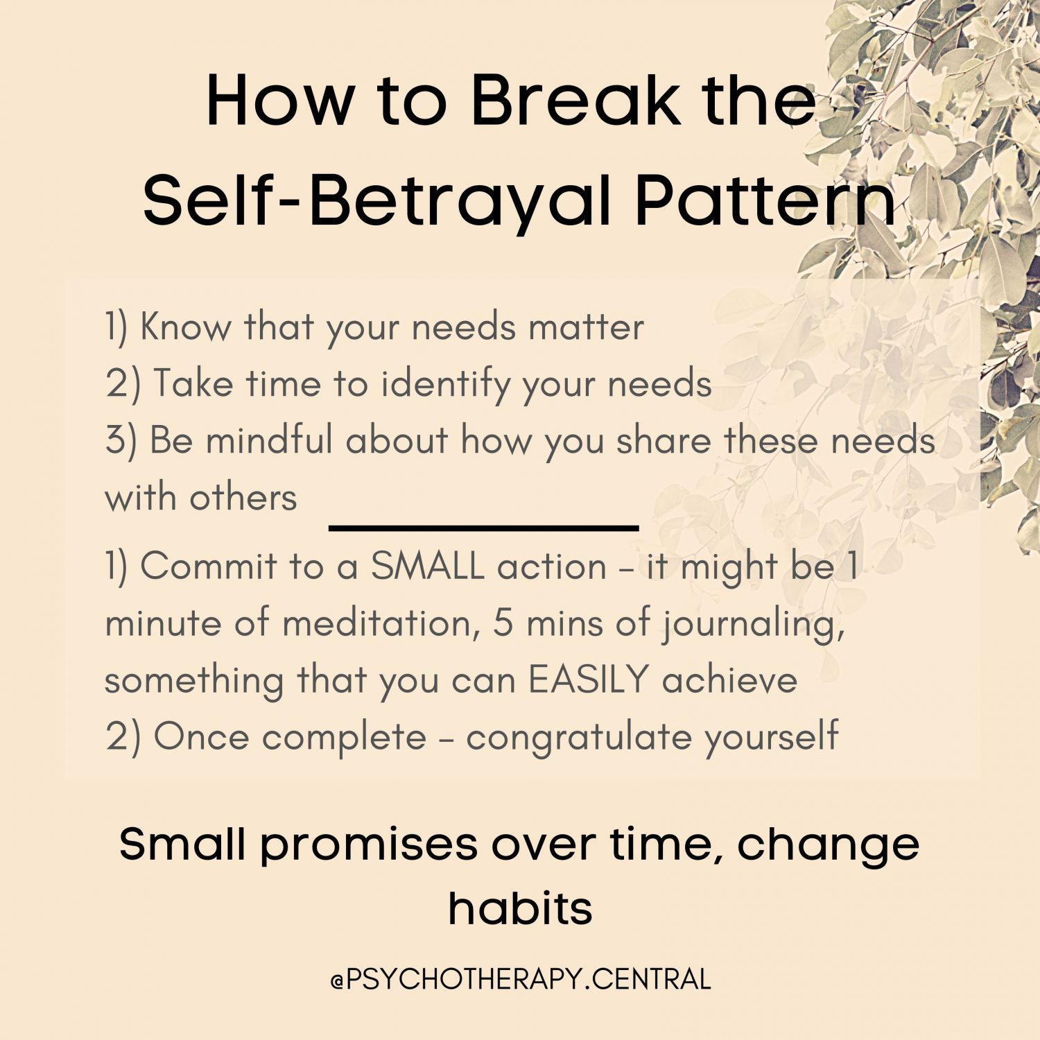 How to Break the Self-Betrayal Pattern