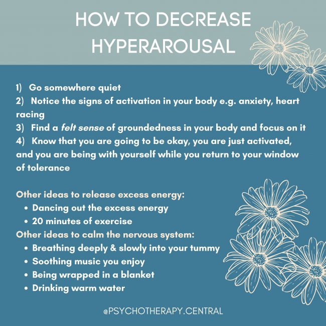 how to decrease hyperarousal
