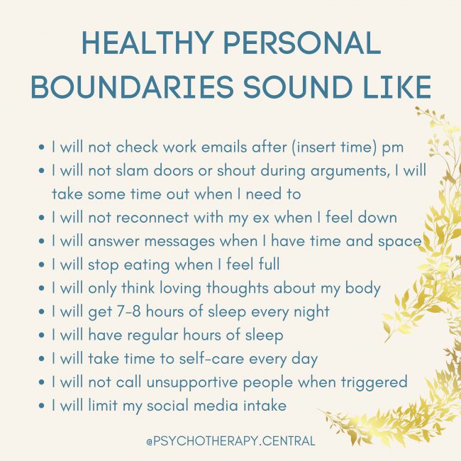 Healthy Personal Boundaries Sound Like