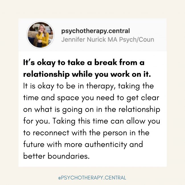 Taking Time out in Relationships