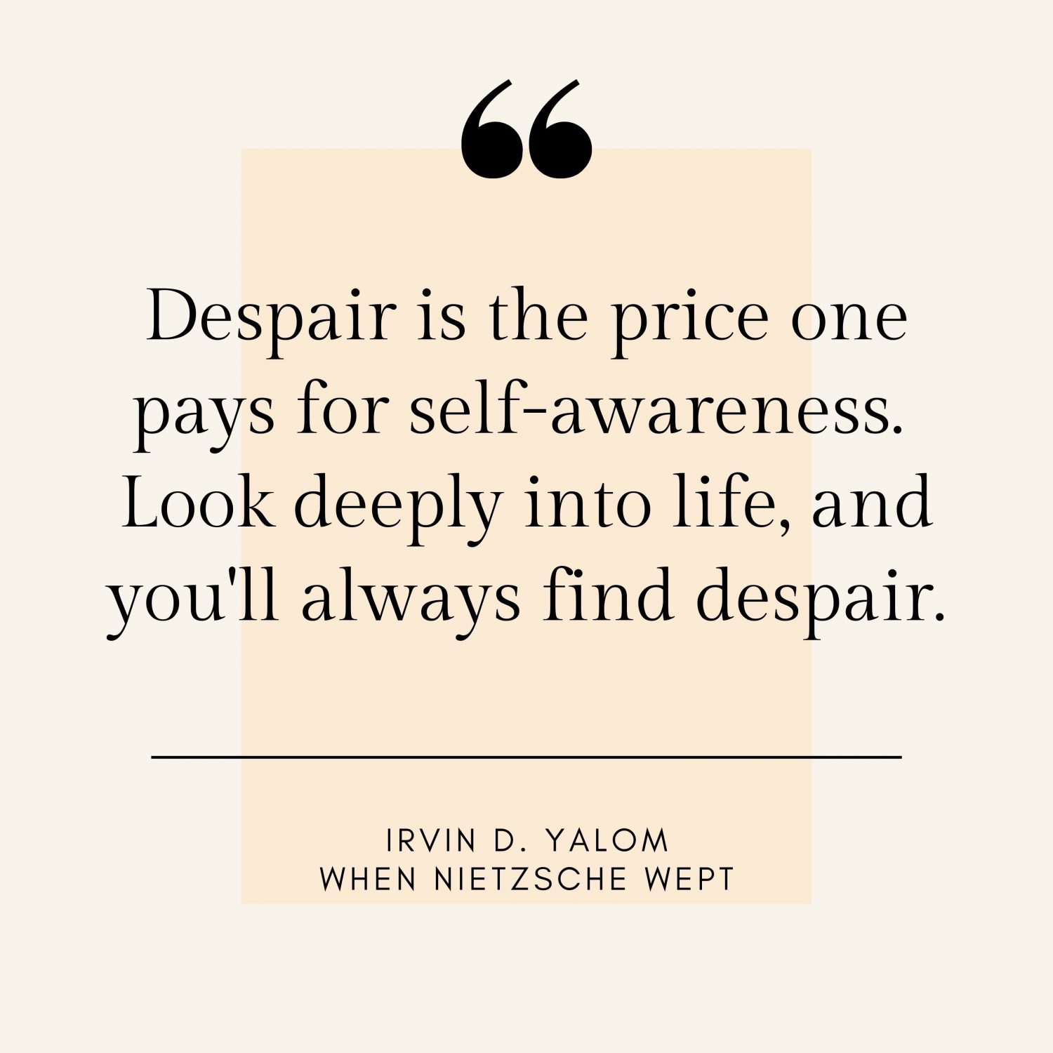 Despair is part of our humanity