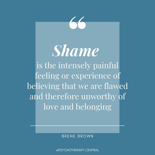 Shame is the fear of disconnection