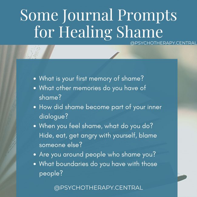 Some Journal Prompts for Healing Shame