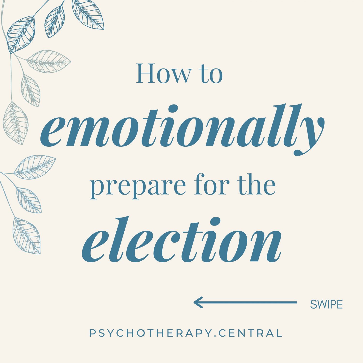 how to emotionally prepare for an election