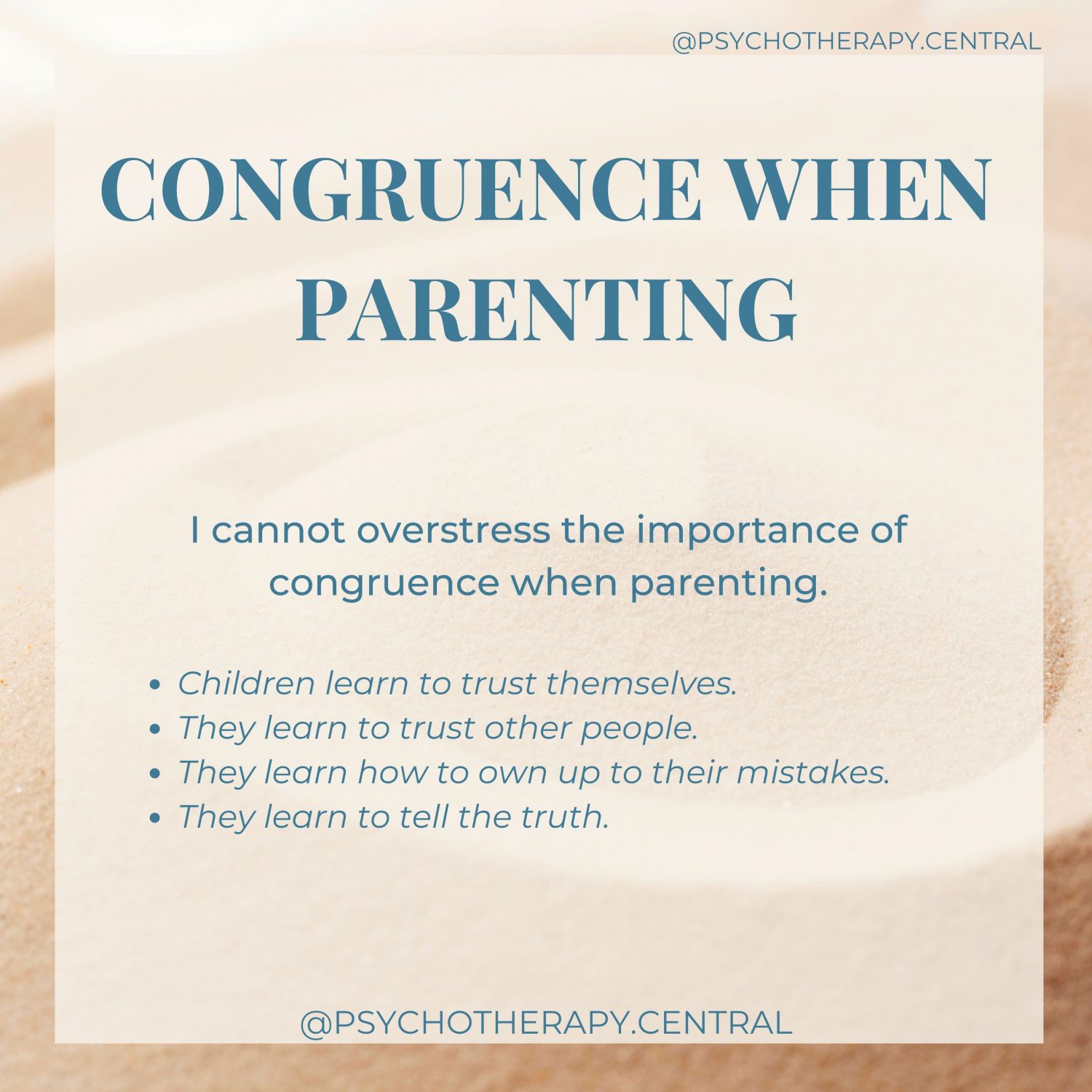 The Importance of CONGRUENCE for children