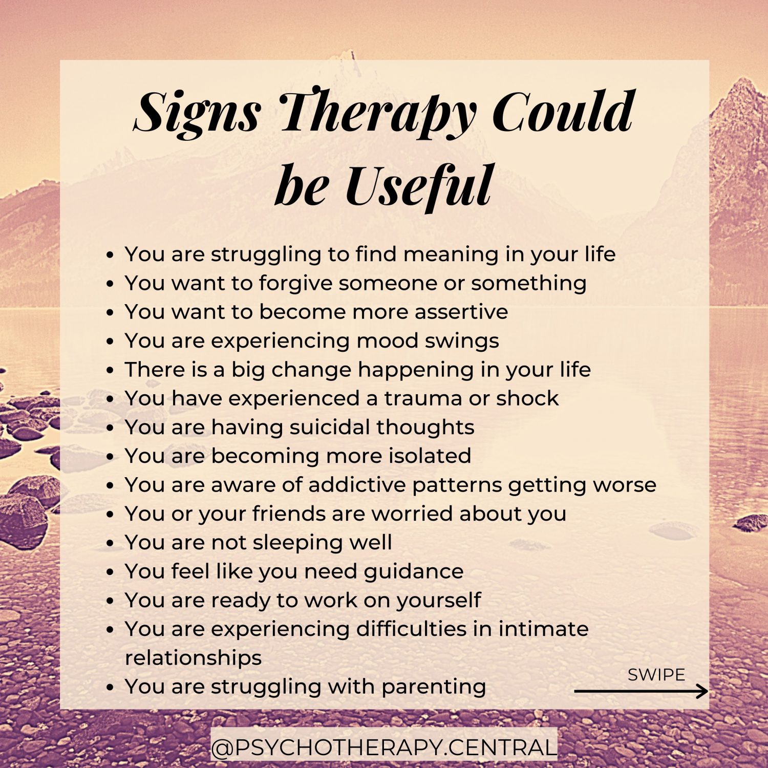 Therapy could be useful if