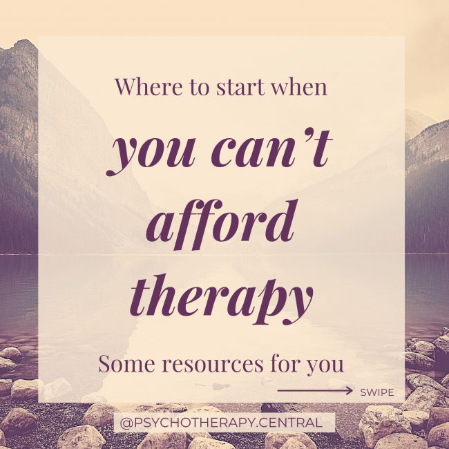 where to start when you cant afford therapy