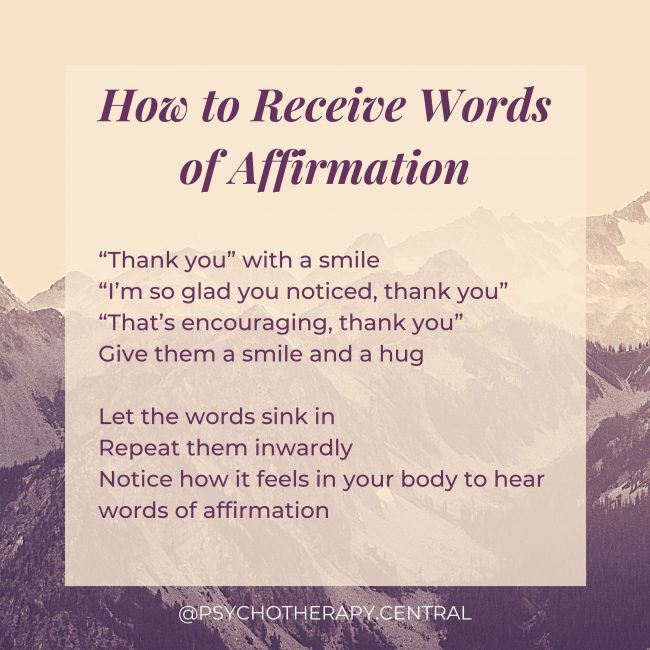 How to Receive Words of Affirmation