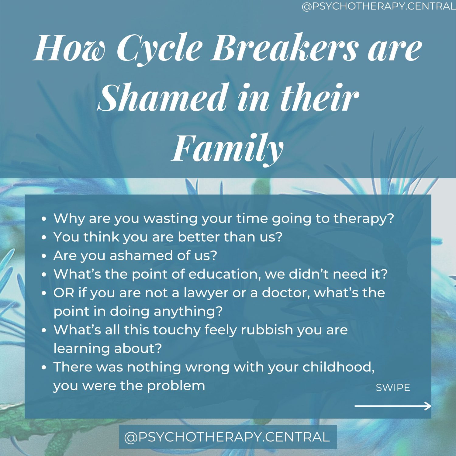 How Cycle Breakers are Shamed in their Family