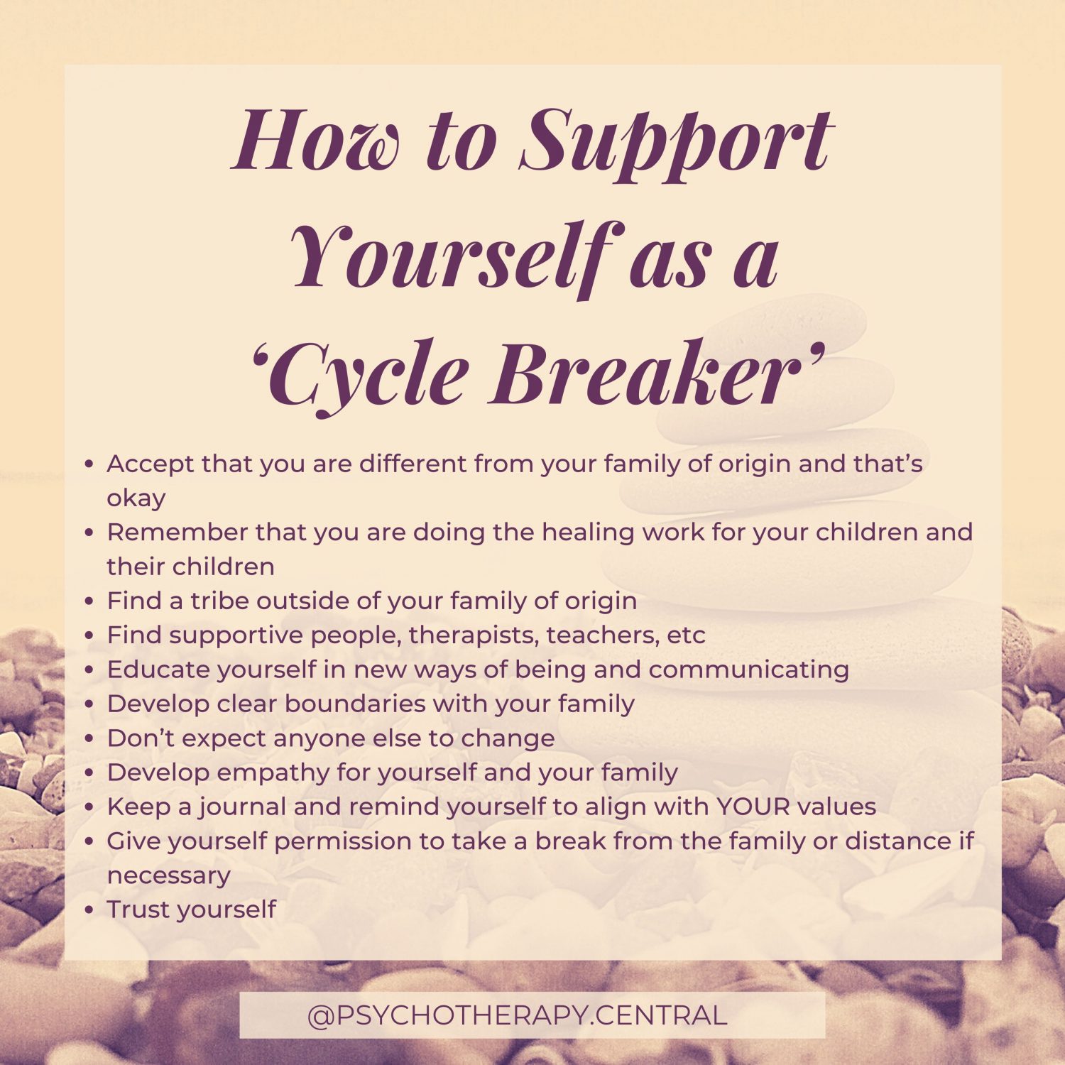How to Support Yourself as a ‘Cycle Breaker’