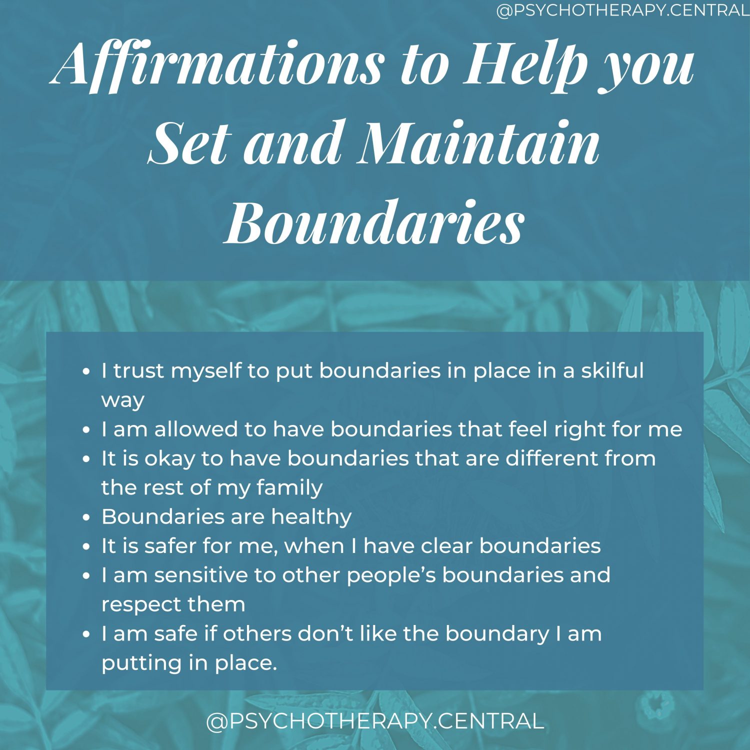Affirmations to Help you Set and Maintain Boundaries