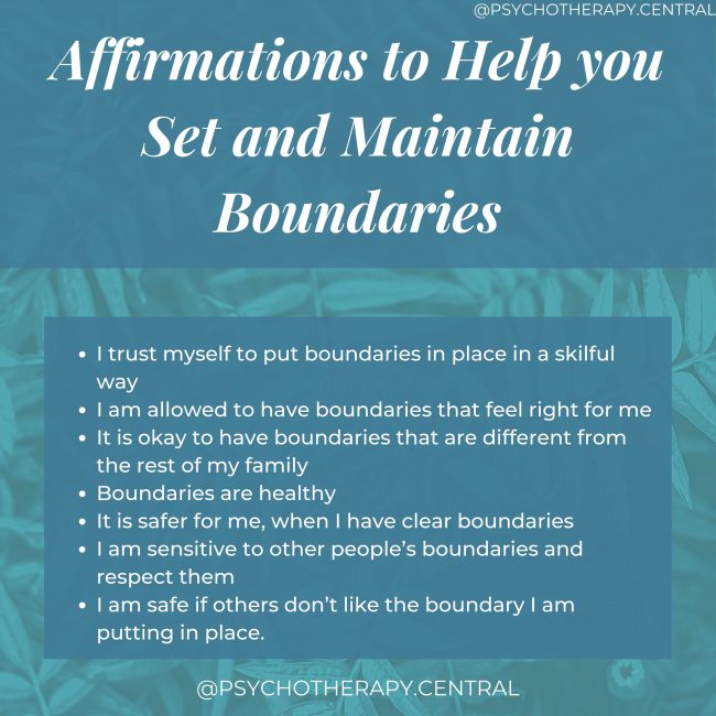 Affirmations to Help you Set and Maintain Boundaries