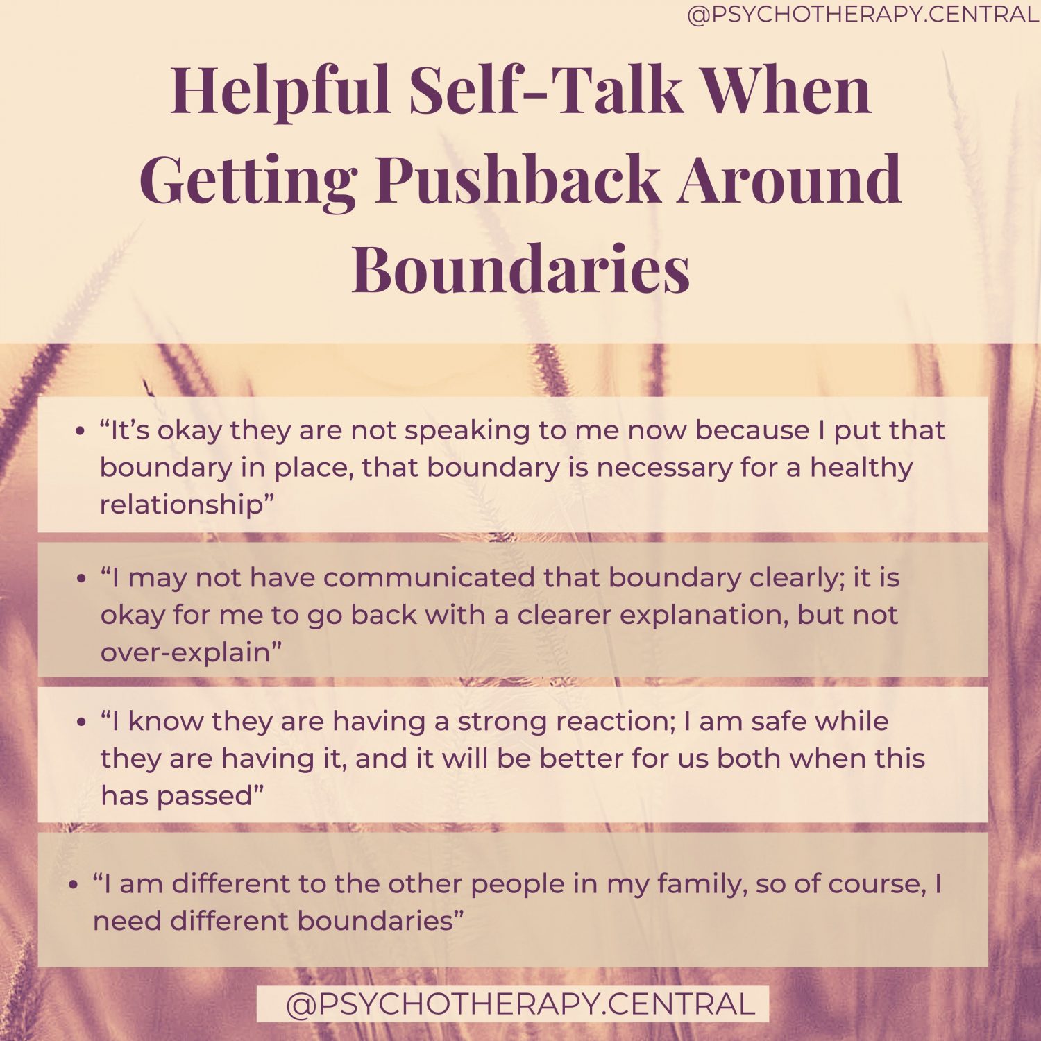 Helpful Self-Talk When Getting Pushback Around Boundaries