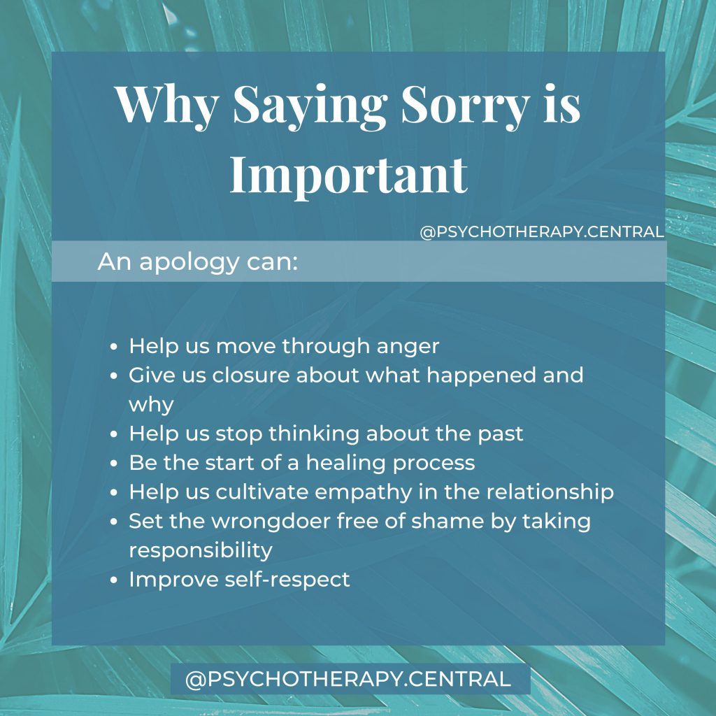 Why Saying Sorry is Important