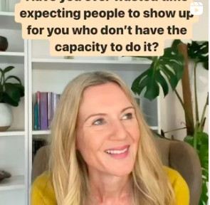 It is time to stop expecting people to show up for you who don’t have the capacity to do it? Have you ever wasted time expecting people to show up for you who don’t have the capacity to do it? It’s like waiting for the sky to rain candy. No matter how much you love the sky, it simply doesn’t have the capacity to rain candy. You can stand there and wait and wait, but you are setting yourself up to be let down.