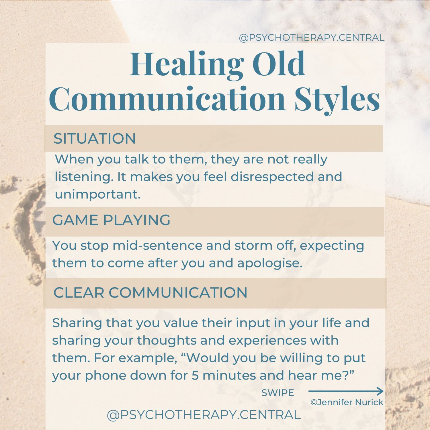 Healing old communication styles where we play games, push our partner away and DON’T get what we want.