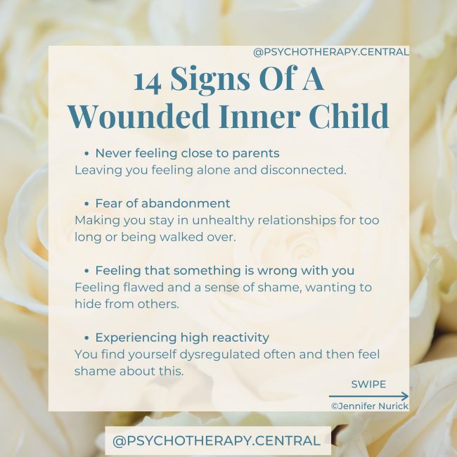 14 signs of a wounded inner child
