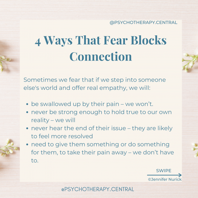 4 ways that fear blocks connection