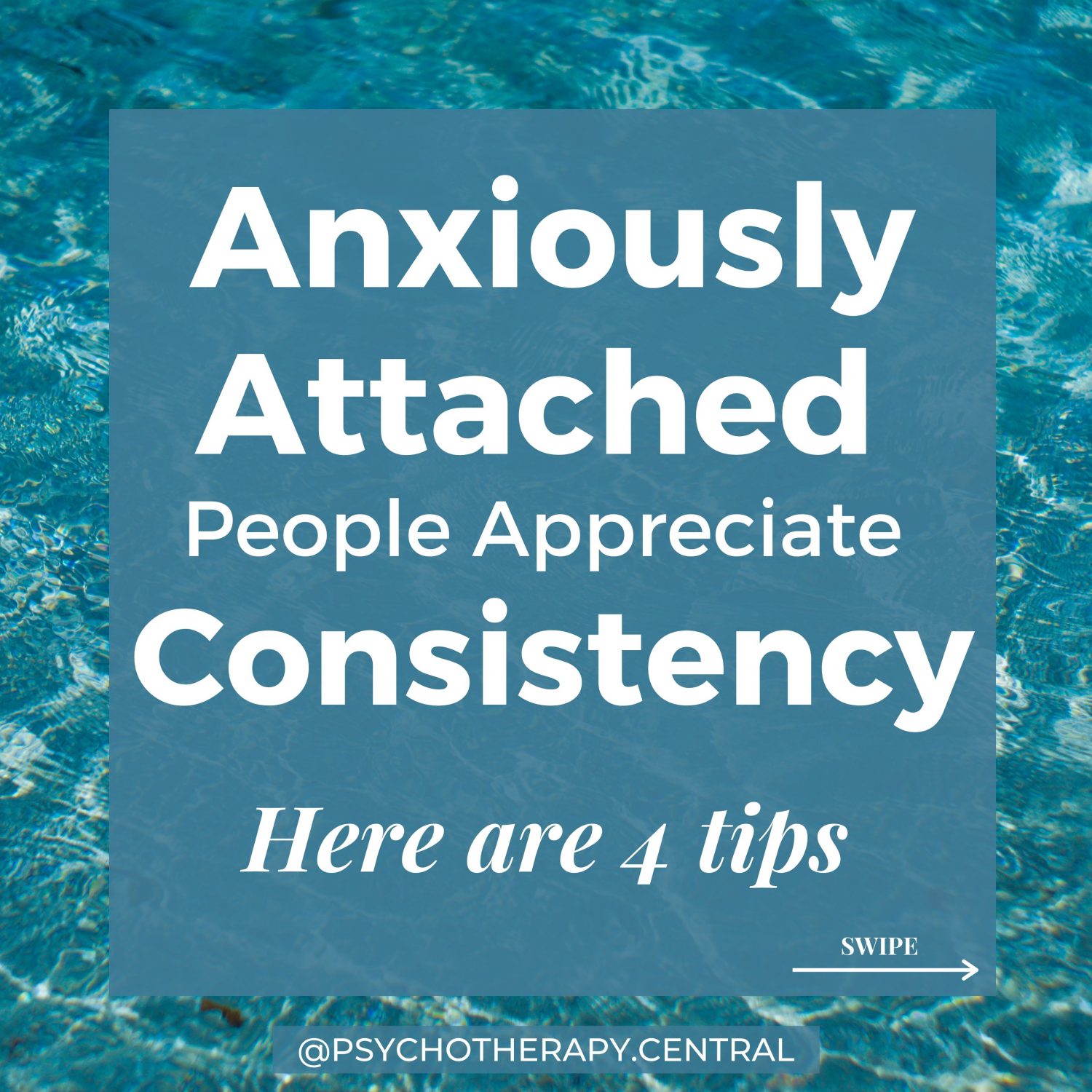 Anxiously Attached people crave consistency
