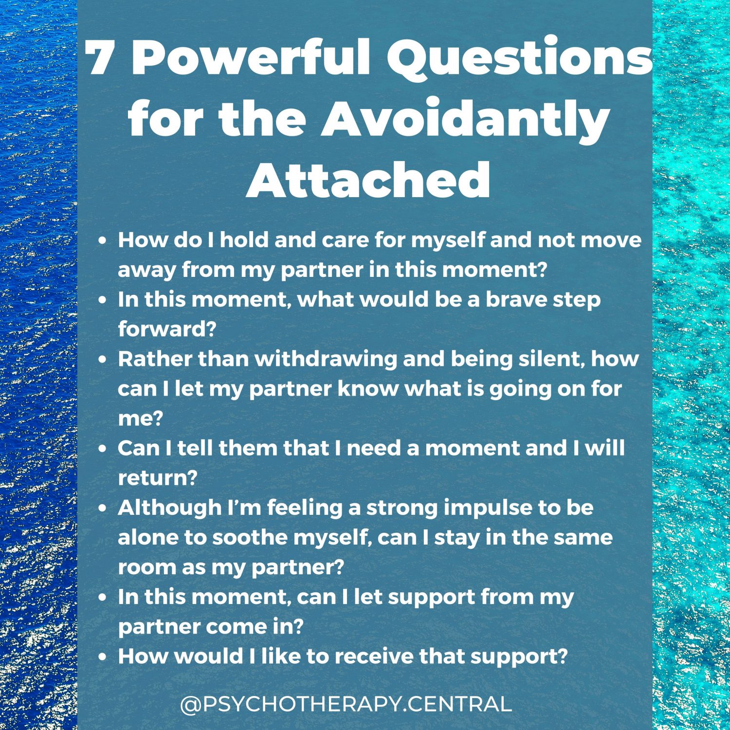 How do I hold and care for myself and not move away from my partner in this moment?⁣ In this moment, what would be a brave step forward?⁣ Rather than withdrawing and being silent, how can I let my partner know what is going on for me?⁣ Can I tell them that I need a moment and I will return?⁣ Although I’m feeling a strong impulse to be alone to soothe myself, can I stay in the same room as my partner?⁣ In this moment, can I let support from my partner come in?⁣ How would I like to receive that support