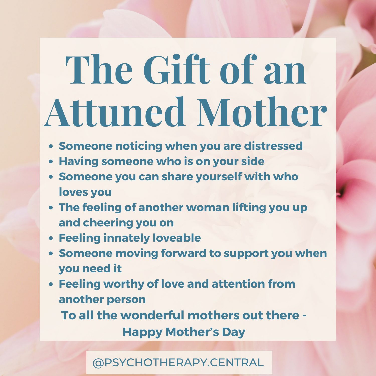 The Gift of an Attuned Mother