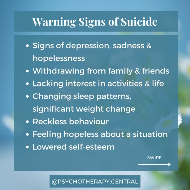 Warning Signs of Suicide