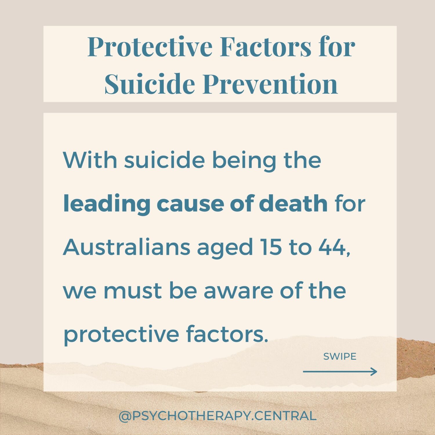 Protective Factors for Suicide Prevention