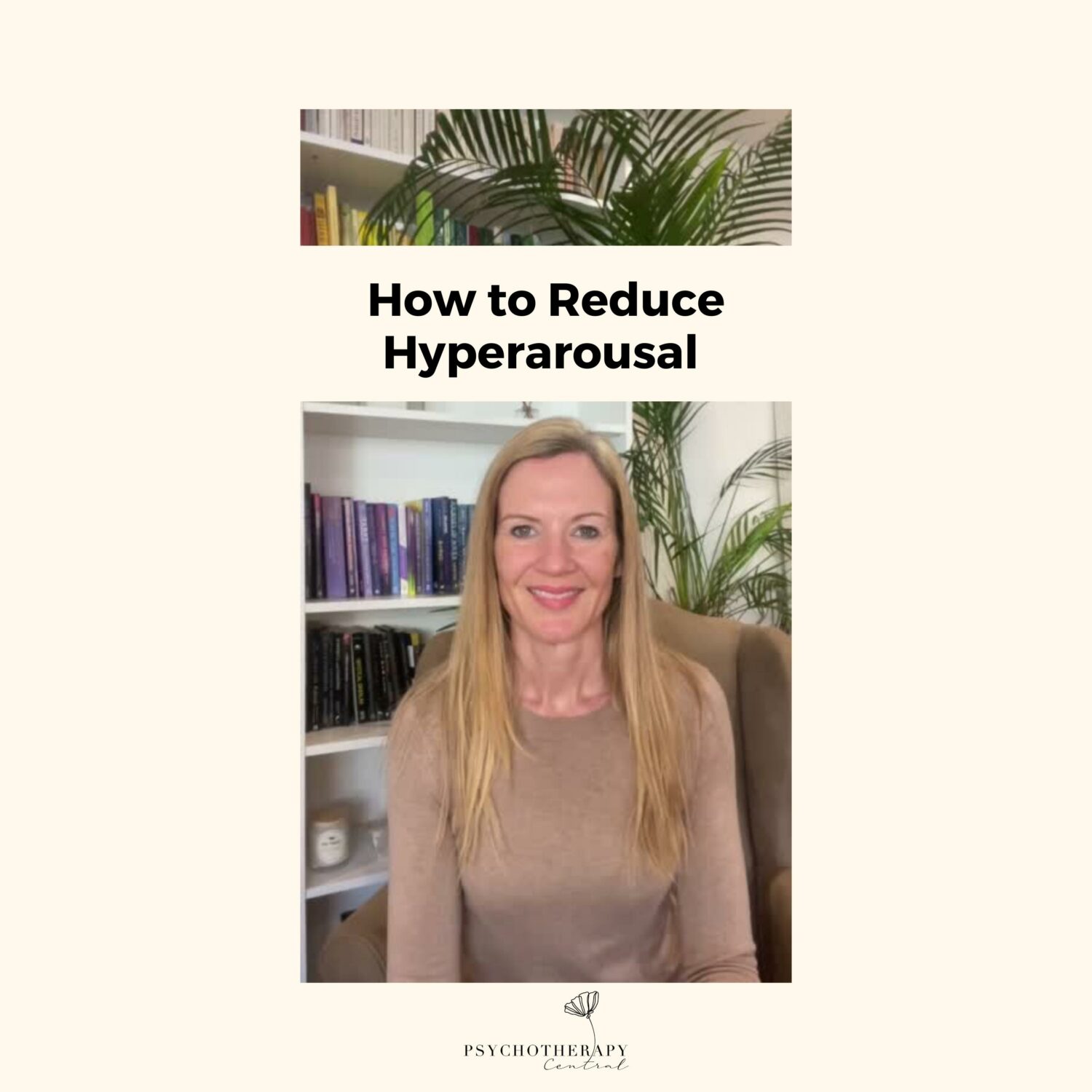 HOW TO REDUCE HYPERAROUSAL When you have gone into hyperarousal, which is a fight or flight response, there are a few things you can try to bring yourself into the window of tolerance or back into a state of calm. Here’s one to try. First, take a pause and go somewhere quiet if you can. Then notice the signs of activation in your body, your racing heart, and sweaty palms, then find a felt sense of groundedness in your body and focus on it. This might take a moment, be patient with yourself. Know that you are going to be okay. You are just activated, your body has gone into a trauma response, and you are being with yourself while you return to your window of tolerance.