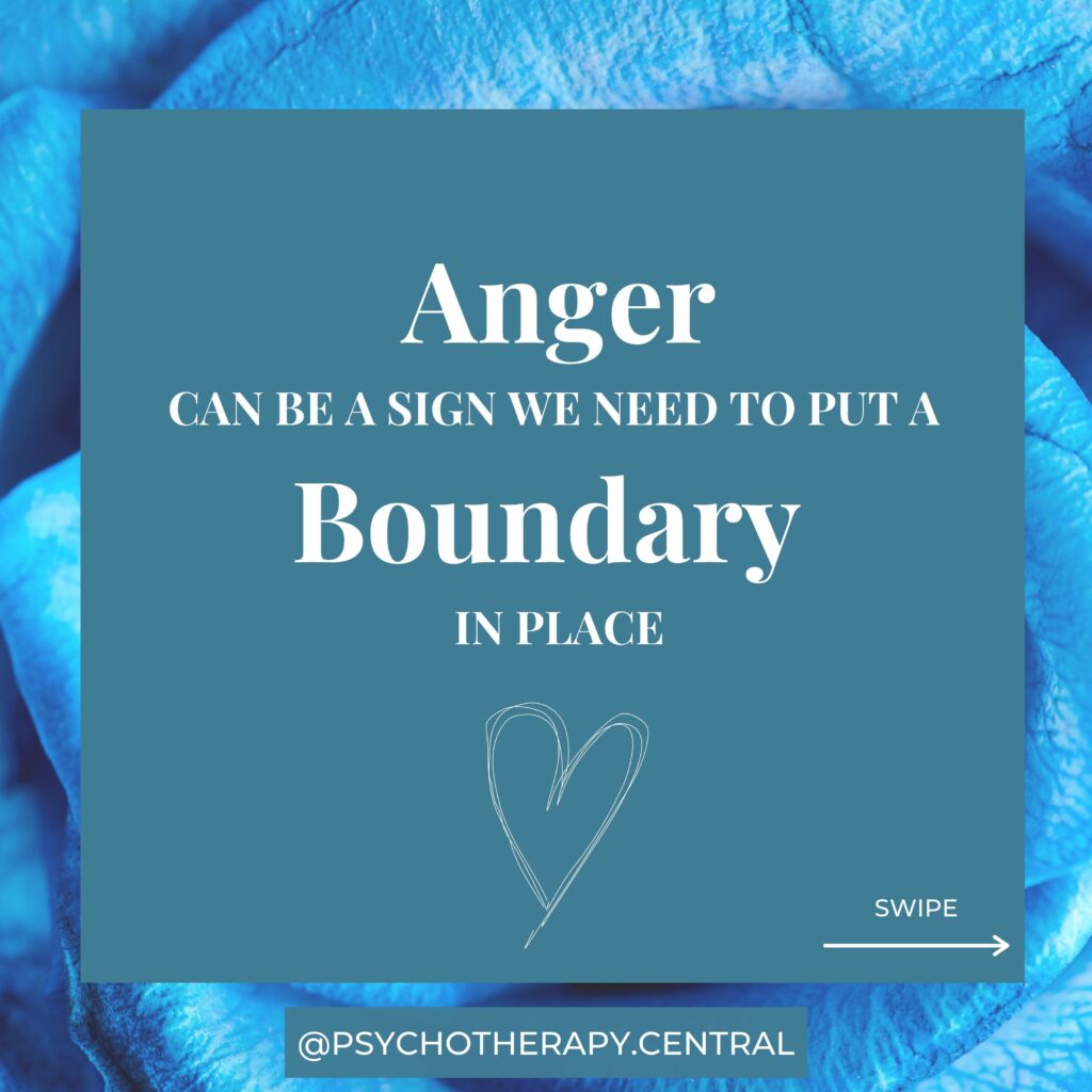 Anger as a Sign to put a Boundary in Place
