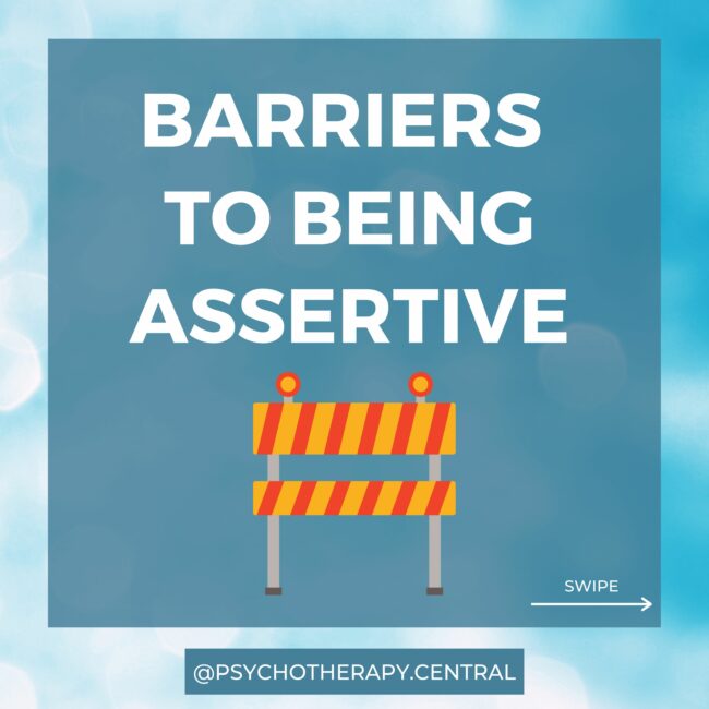 Barriers to being assertive