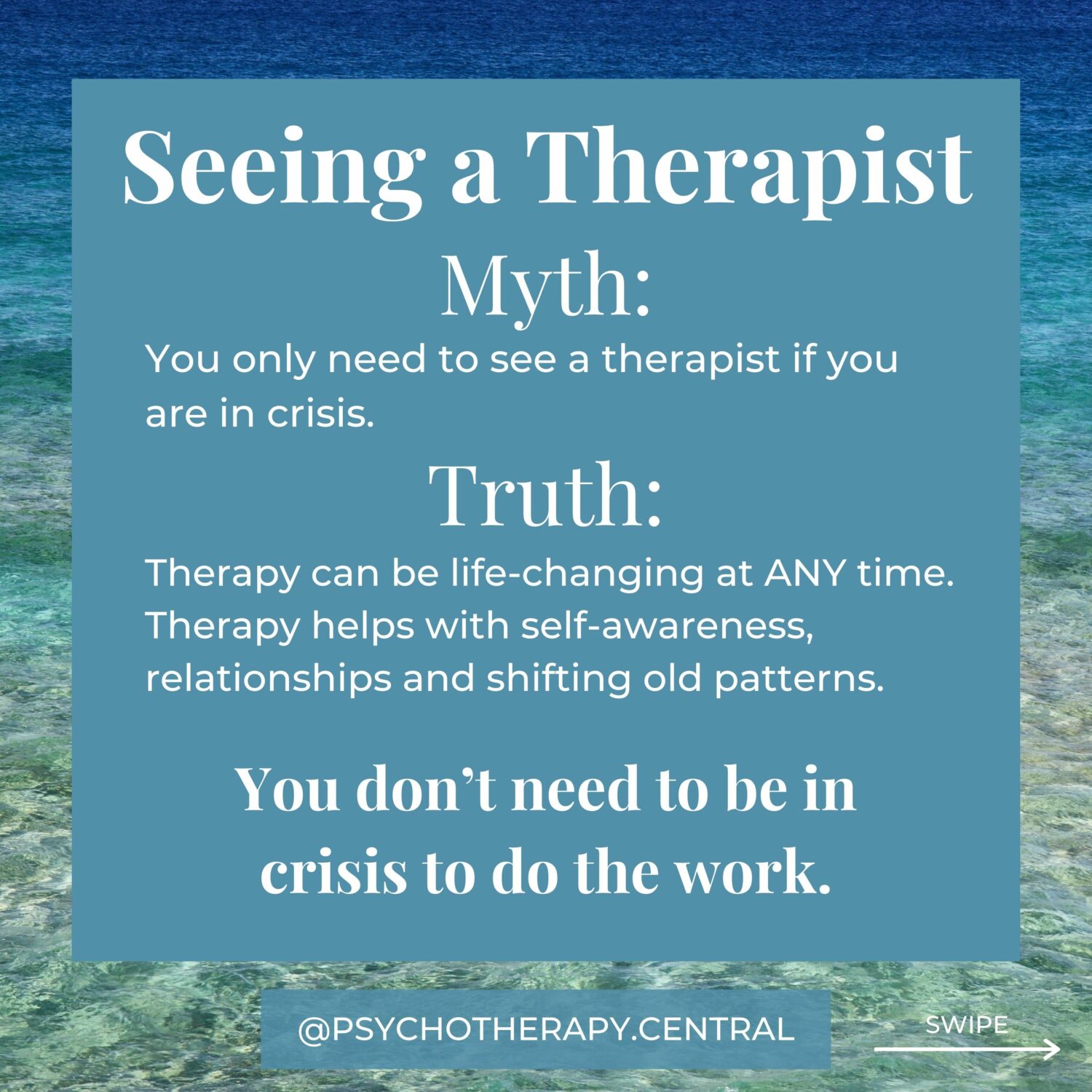 Deciding to See a Therapist You don’t need to be in crisis to see a therapist