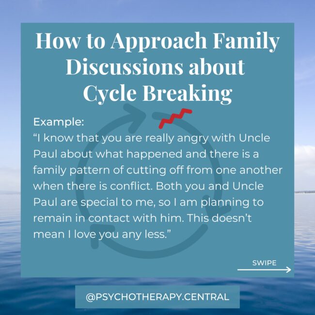 How to Approach Family Discussions about Cycle Breaking