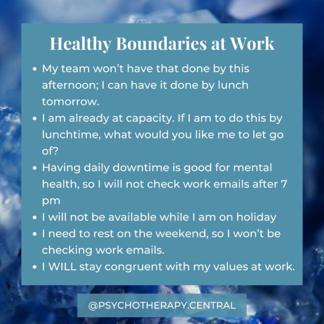 Healthy Boundaries at Work
