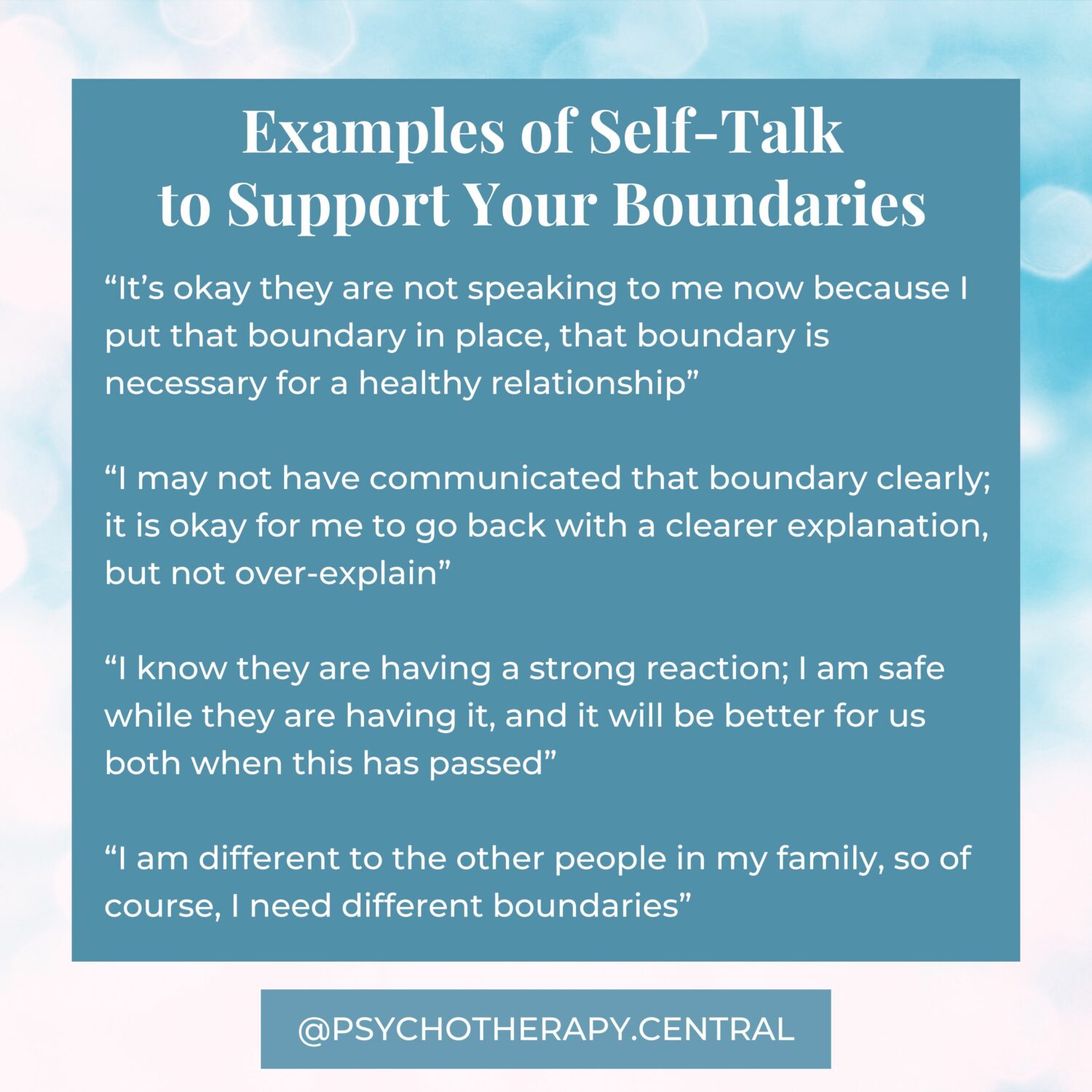 Examples of Self-Talk to Support Your Boundaries