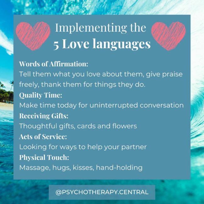 Implementing the 5 Love languages