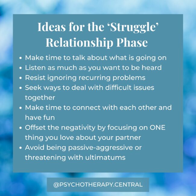 Ideas for the ‘Struggle’ Relationship Phase