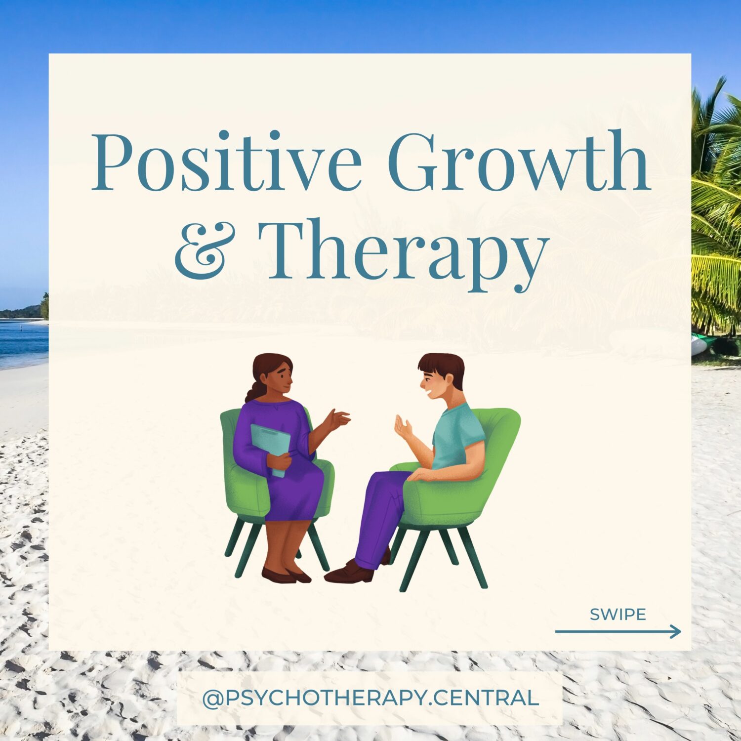 Positive Growth & Therapy You Can See A Therapist To: Make progress in areas you feel stuck Stop patterns repeating Help stop your negative self-talk Get clarity on a few things Improve your relationships Focus on yourself and your personal growth Be heard and validated by a neutral person Learn tools and techniques to lead a better life Get support