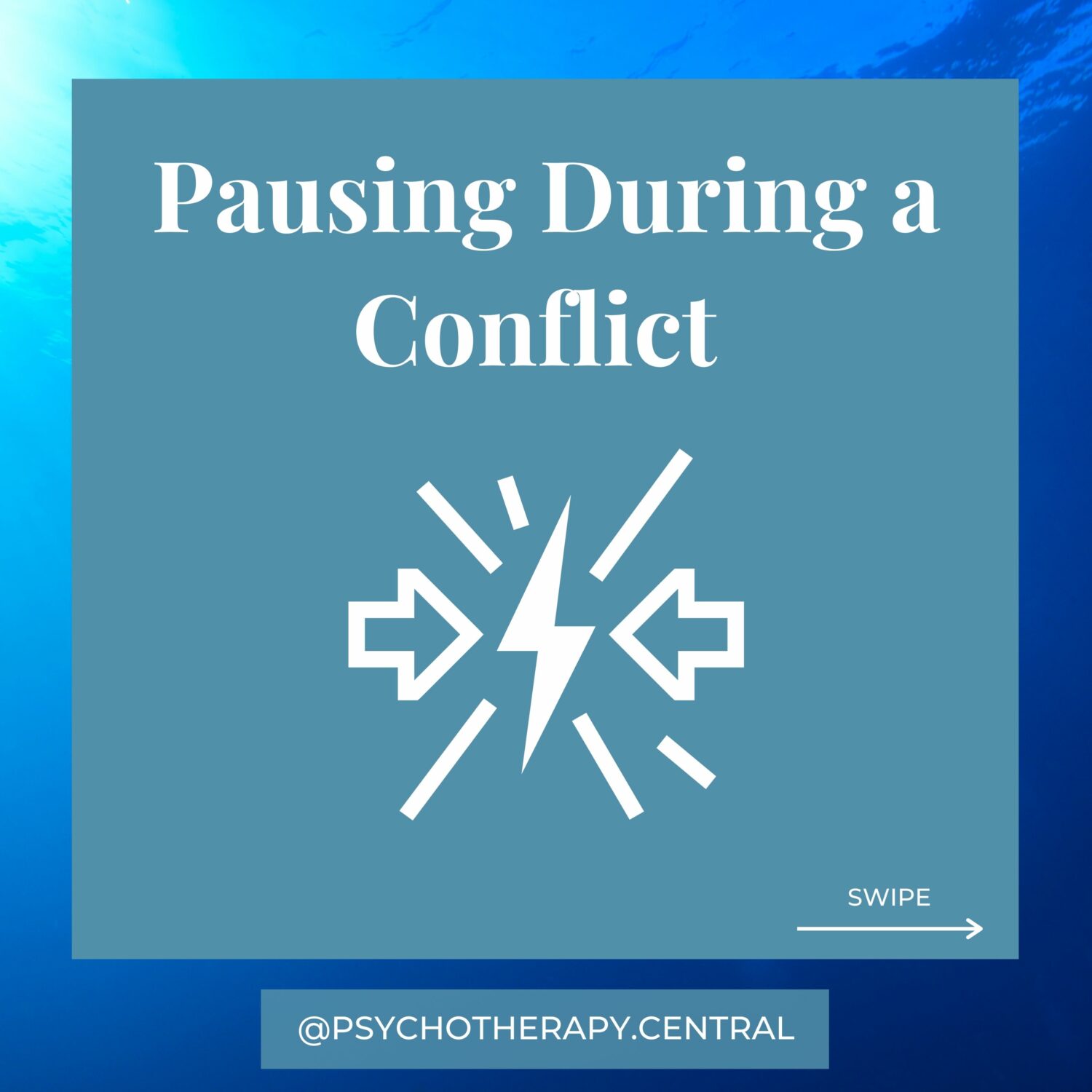 Pausing During a Conflict