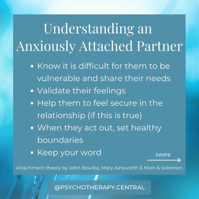Understanding the anxiously attached partner